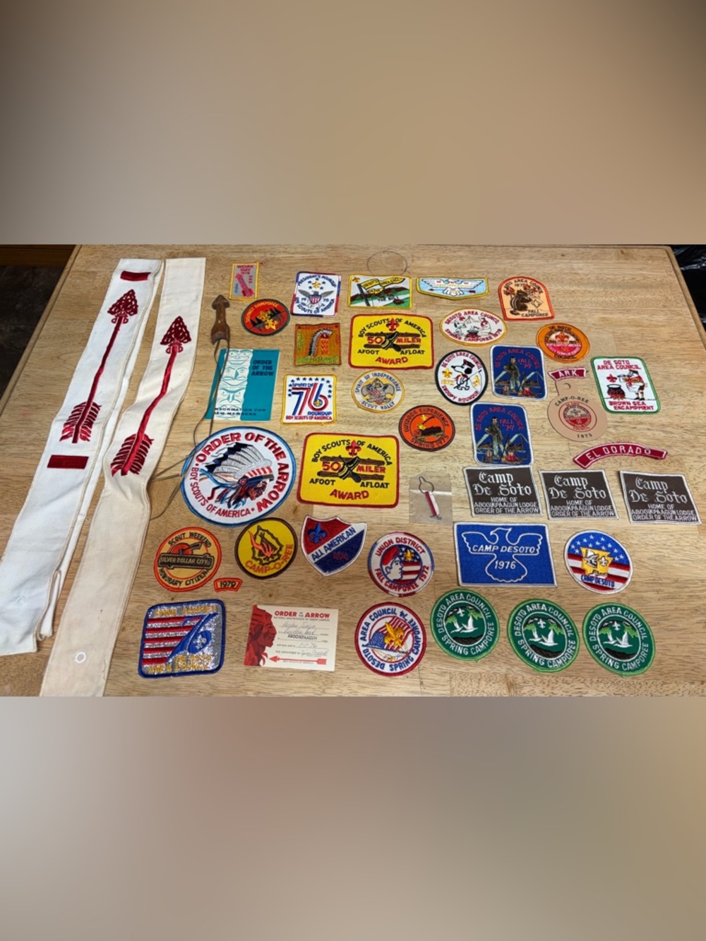 Boy Scouts of America Patch Lot - Yellow, Red, Blue Accents